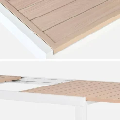 Ausziehbarer Gartentisch aus Aluminium für 10-12 Personen