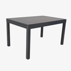 Ausziehbarer Gartentisch aus Aluminium, 8 Personen