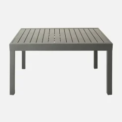 Ausziehbarer Gartentisch aus Aluminium, 8 Personen