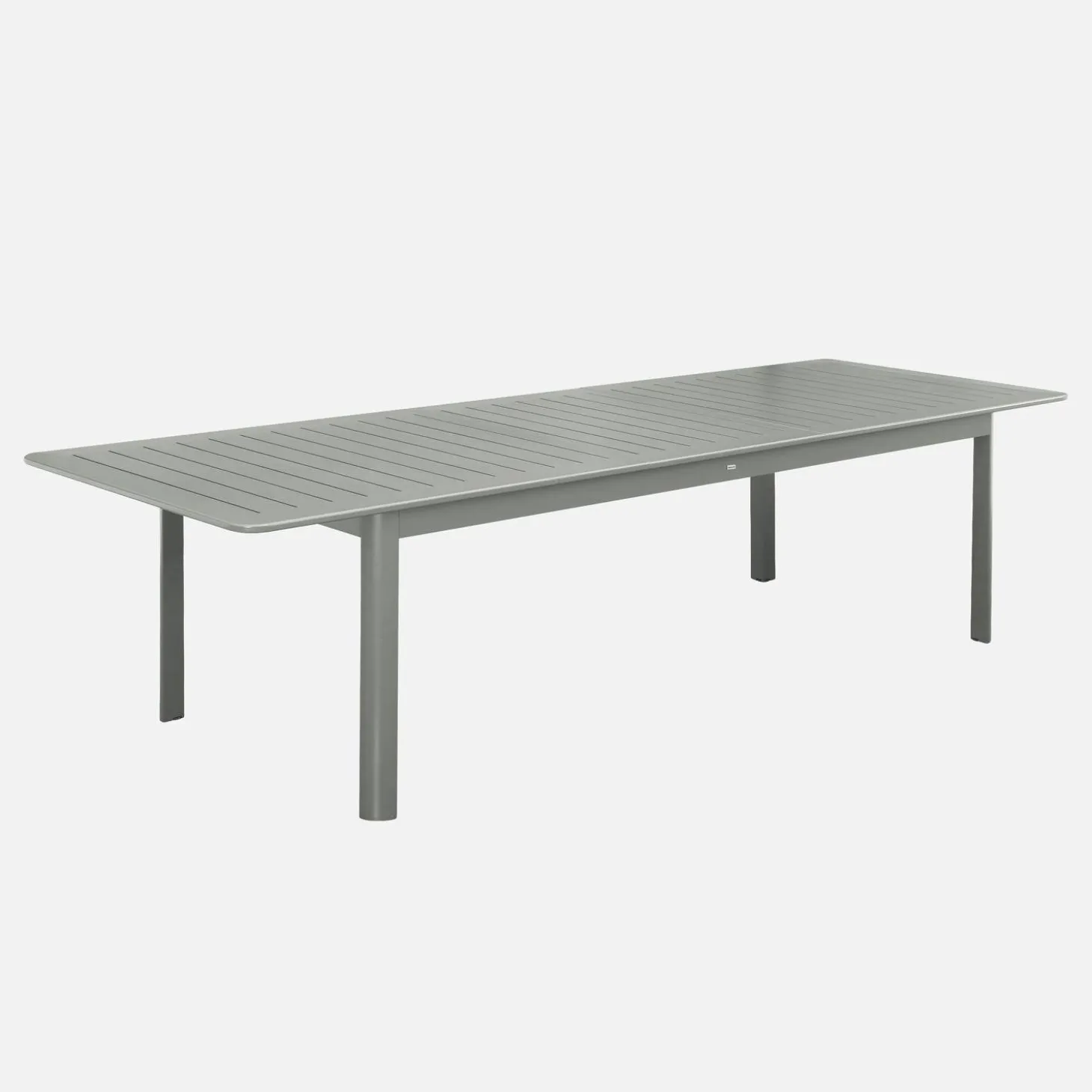 Ausziehbarer Gartentisch aus Aluminium, 10 Plätze