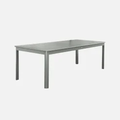 Ausziehbarer Gartentisch aus Aluminium, 10 Plätze