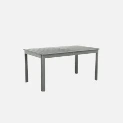 Ausziehbarer Gartentisch aus Aluminium, 8 Plätze