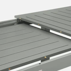 Ausziehbarer Gartentisch aus Aluminium, 6 Plätze