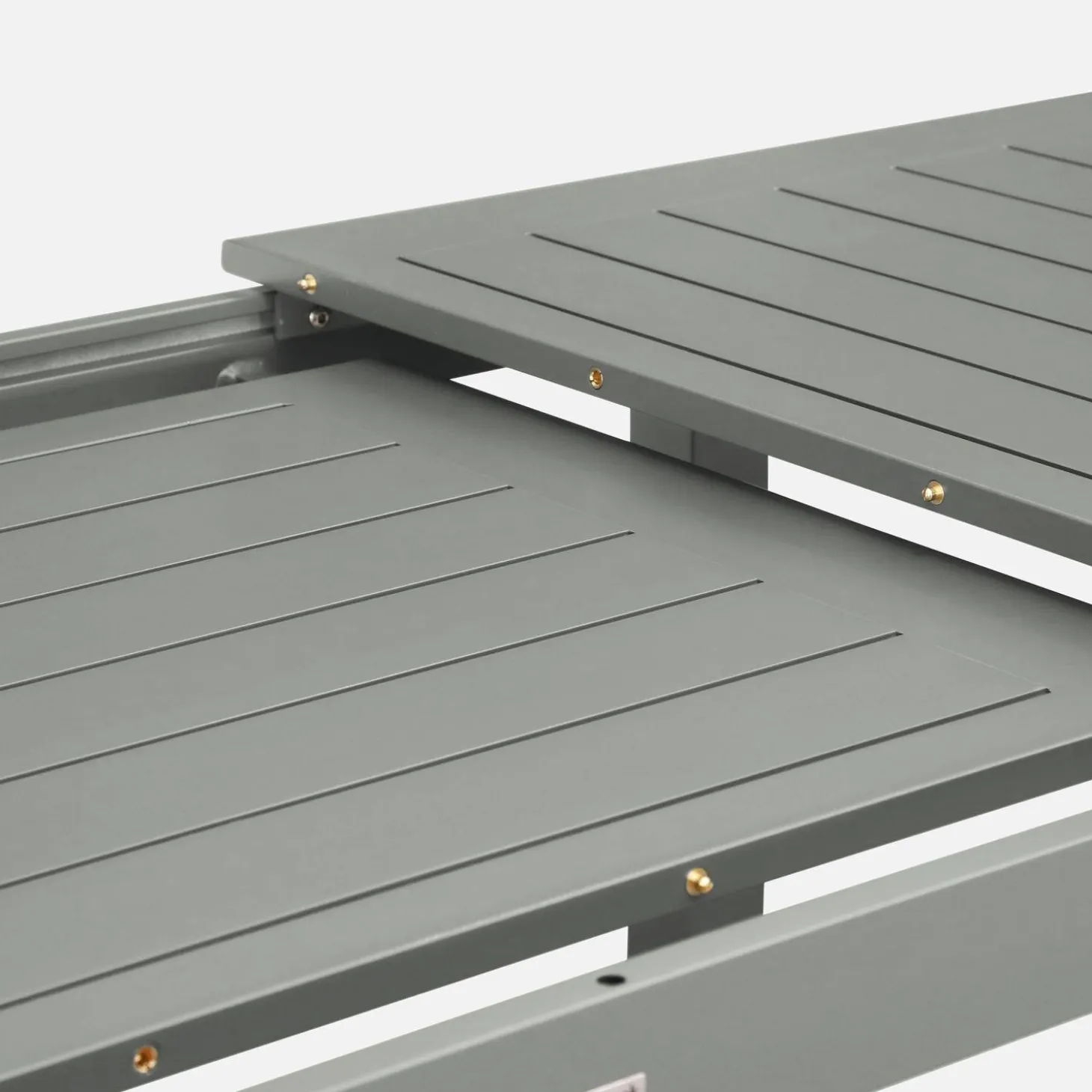 Ausziehbarer Gartentisch aus Aluminium, 6 Plätze