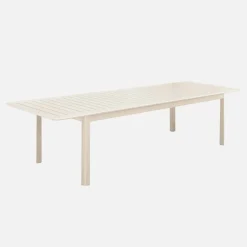 Ausziehbarer Gartentisch aus Aluminium, 10 Plätze