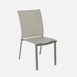 Ausziehbarer Gartentisch aus Aluminium, 4 Stühle, 2 Sessel