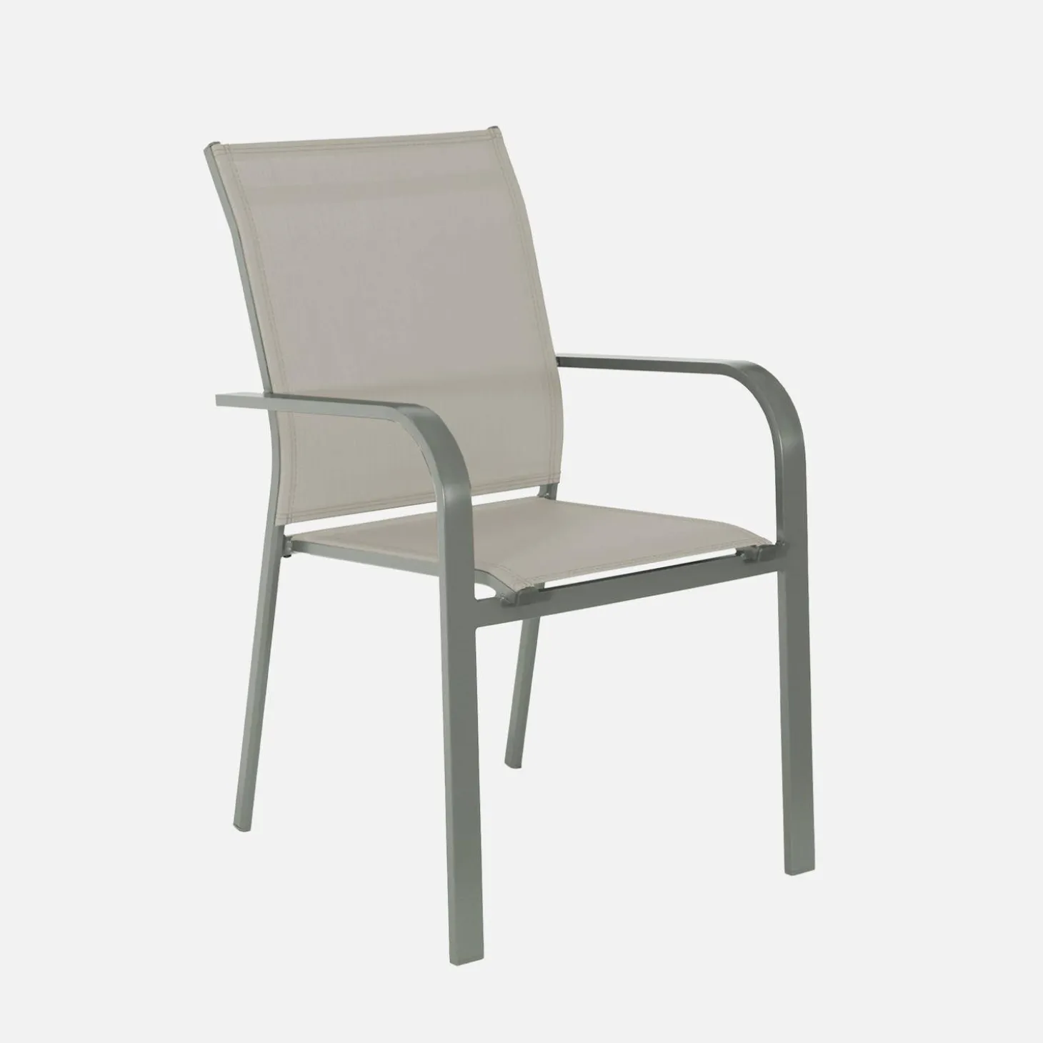 Ausziehbarer Gartentisch aus Aluminium, 4 Stühle, 2 Sessel