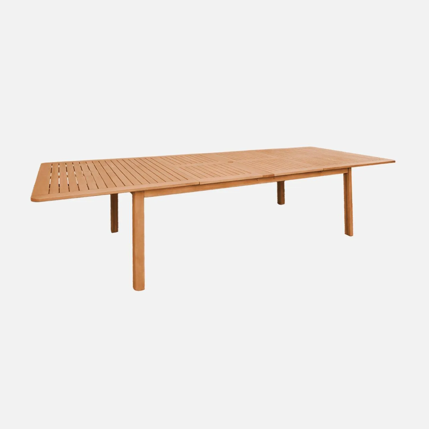 Ausziehbarer Gartentisch aus Eukalyptusholz 200/300cm für 6-12 Personen