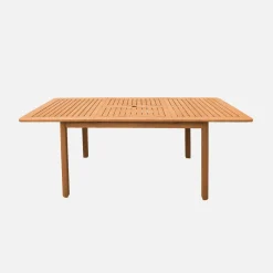 Ausziehbarer Gartentisch aus Eukalyptusholz 120/180cm für 4-6 Personen