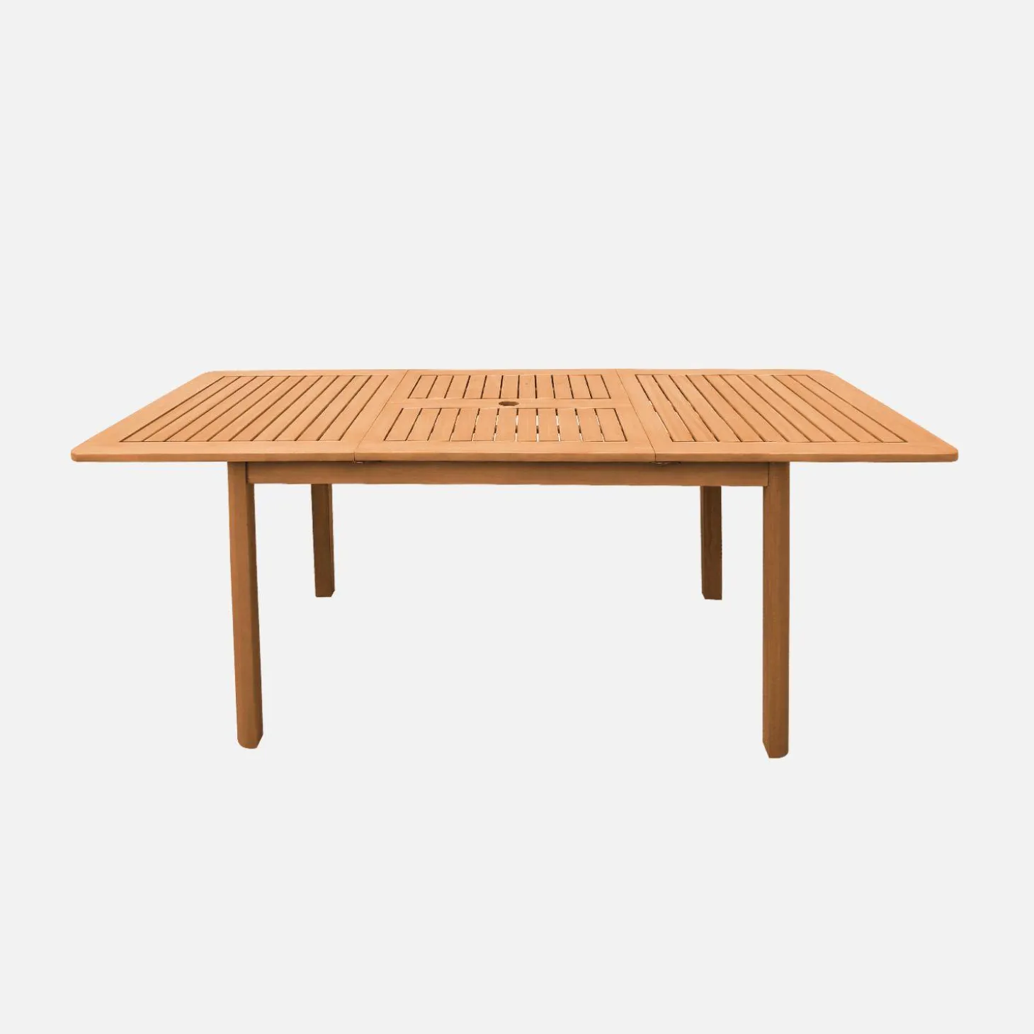 Ausziehbarer Gartentisch aus Eukalyptusholz 120/180cm für 4-6 Personen