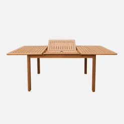 Ausziehbarer Gartentisch aus Eukalyptusholz 120/180cm für 4-6 Personen