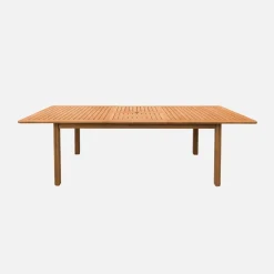 Ausziehbarer Gartentisch aus Eukalyptusholz 180/240cm für 6-8 Personen