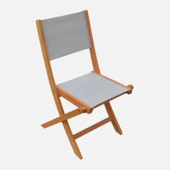 Ausziehbarer Gartentisch aus Eukalyptusholz + 8 Stühle