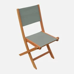 Ausziehbarer Gartentisch aus Eukalyptusholz + 8 Stühle