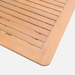 Ausziehbarer Gartentisch aus Eukalyptusholz + 6 Stühle