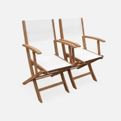 Ausziehbarer Gartentisch aus Holz , 6 Stühle