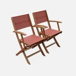 Ausziehbarer Gartentisch aus Holz, 8 Stühle