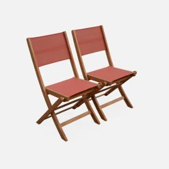 Ausziehbarer Gartentisch aus Holz, 8 Stühle