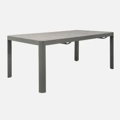 Ausziehbarer Gartentisch 180/240/300 cm Aluminium + 10 Sessel