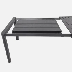 Ausziehbarer Gartentisch 180/240/300 cm Aluminium + 10 Sessel