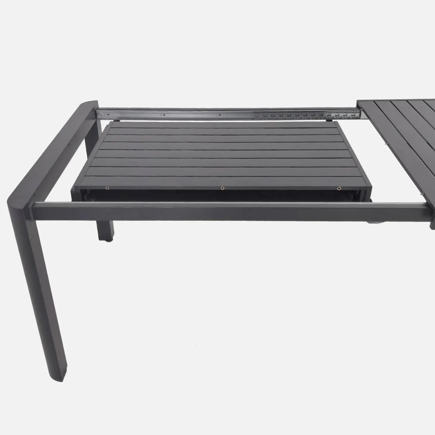 Ausziehbarer Gartentisch 180/240/300 cm Aluminium + 10 Sessel