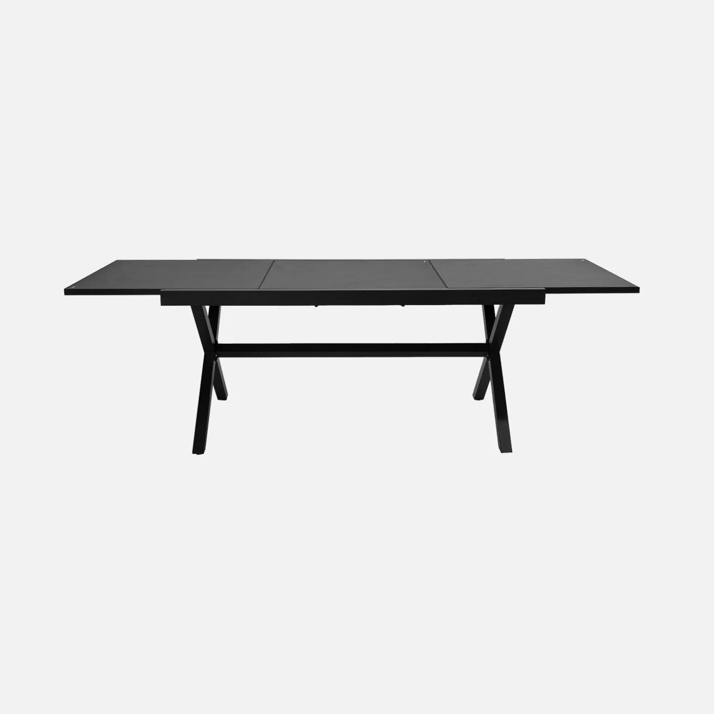 Ausziehbarer Gartentisch 160/240 cm aus Aluminium + 8 Sessel