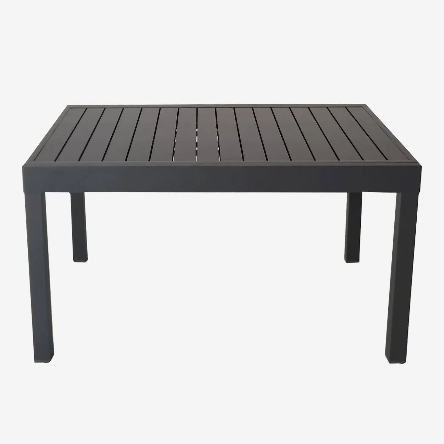 Ausziehbarer Gartentisch 135/270 cm, 8 Sessel, Aluminium und Textilene