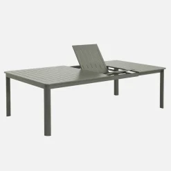 Ausziehbarer Gartentisch 199/258,5cm + 12 Sitzmöbel aus Aluminium
