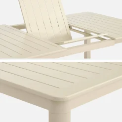 Ausziehbarer Gartentisch 199/258,5cm + 12 Sitzmöbel aus Aluminium
