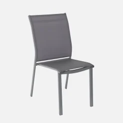 Ausziehbarer Gartentisch 199/258,5cm + 12 Sitzmöbel aus Aluminium