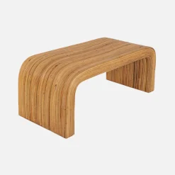 Bank, Bettbank aus natürlichem Rattan, 100cm
