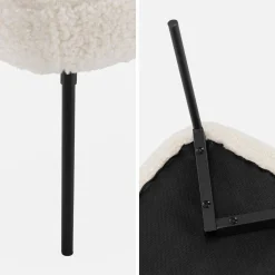 Bank mit Bouclé-Bezug