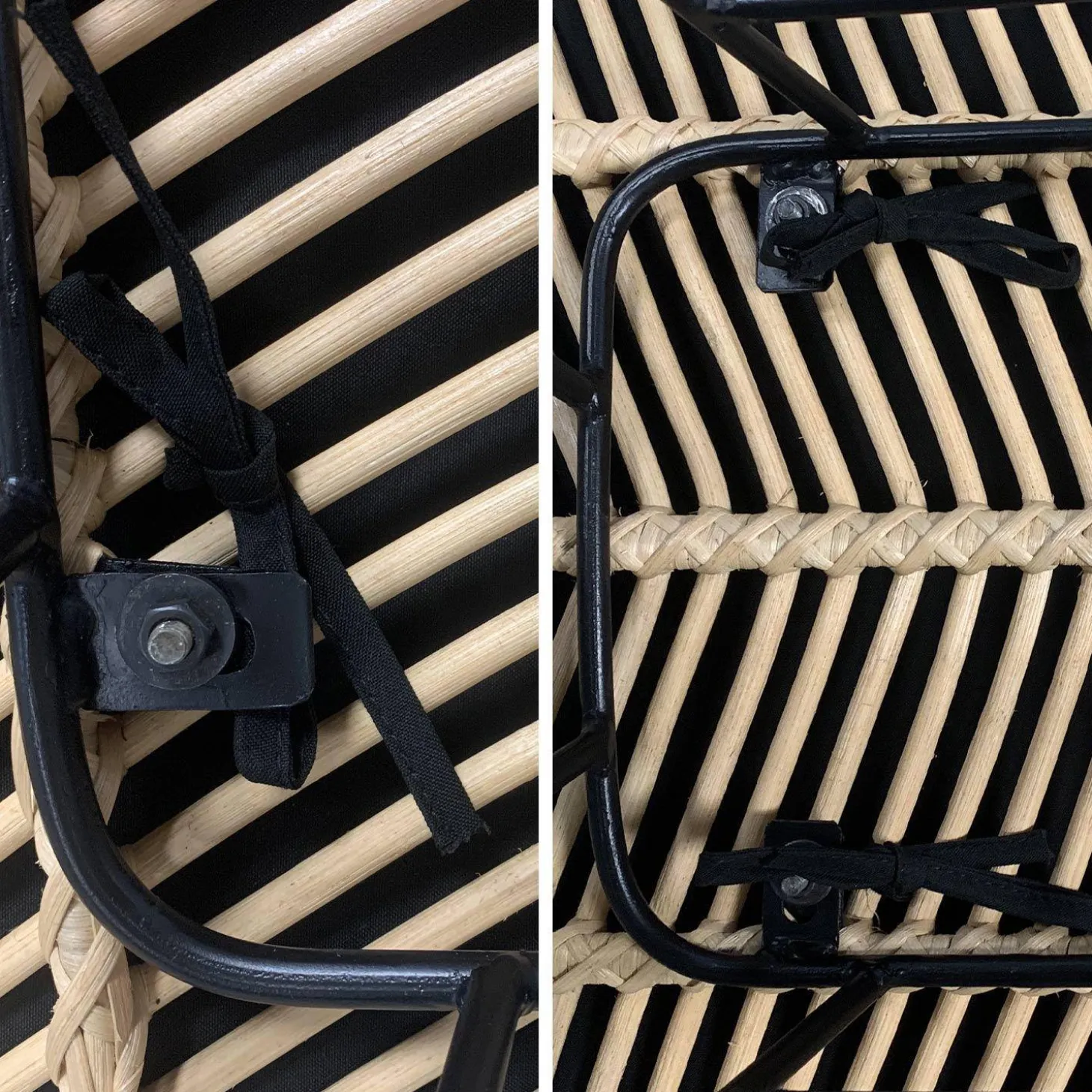 2 Barhocker Rattan und Metall, 67cm