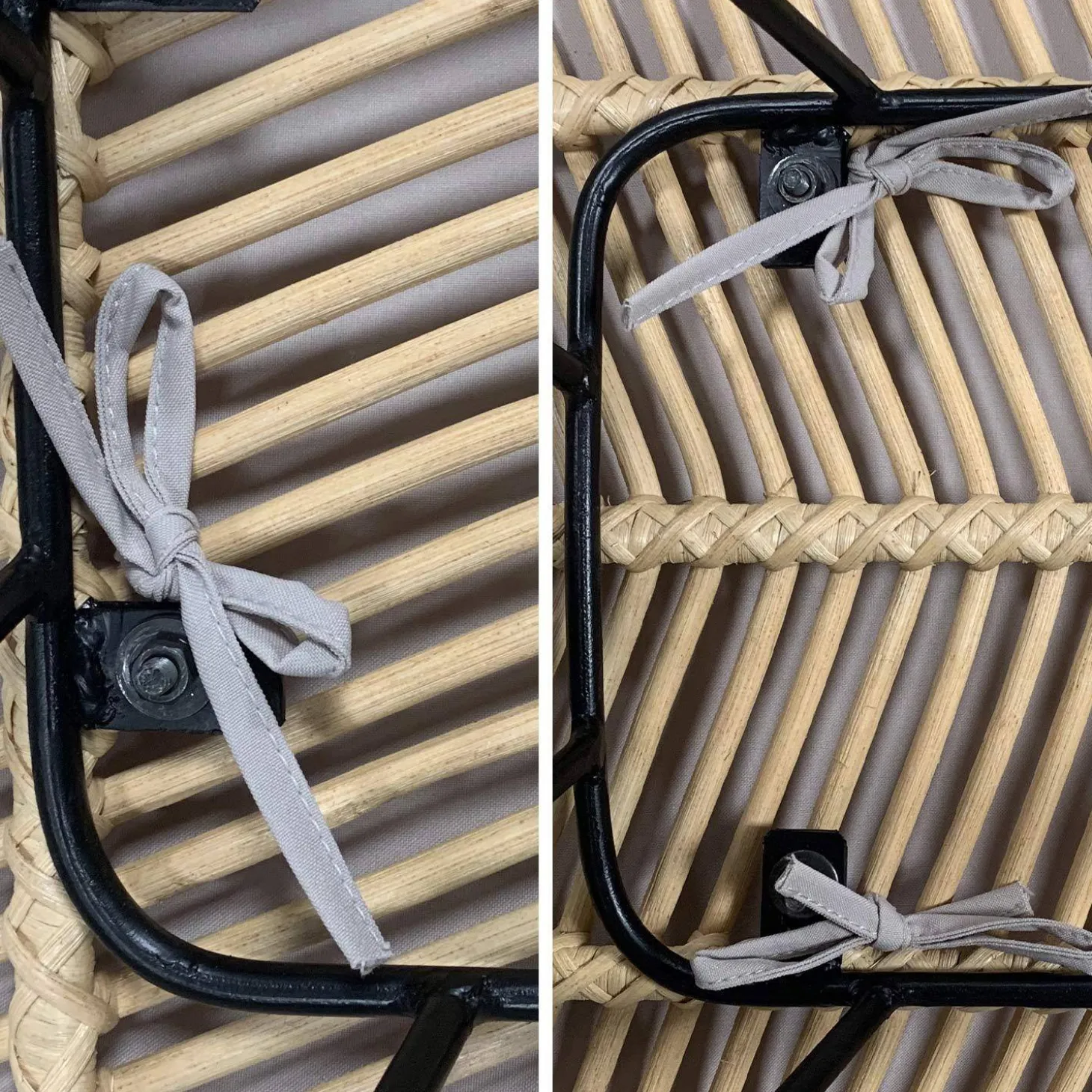 2 Barhocker Rattan und Metall, 67cm