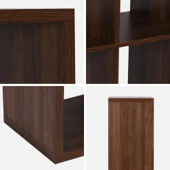 Bücherregal Holzoptik 4 Ebenen 8 Stauräume