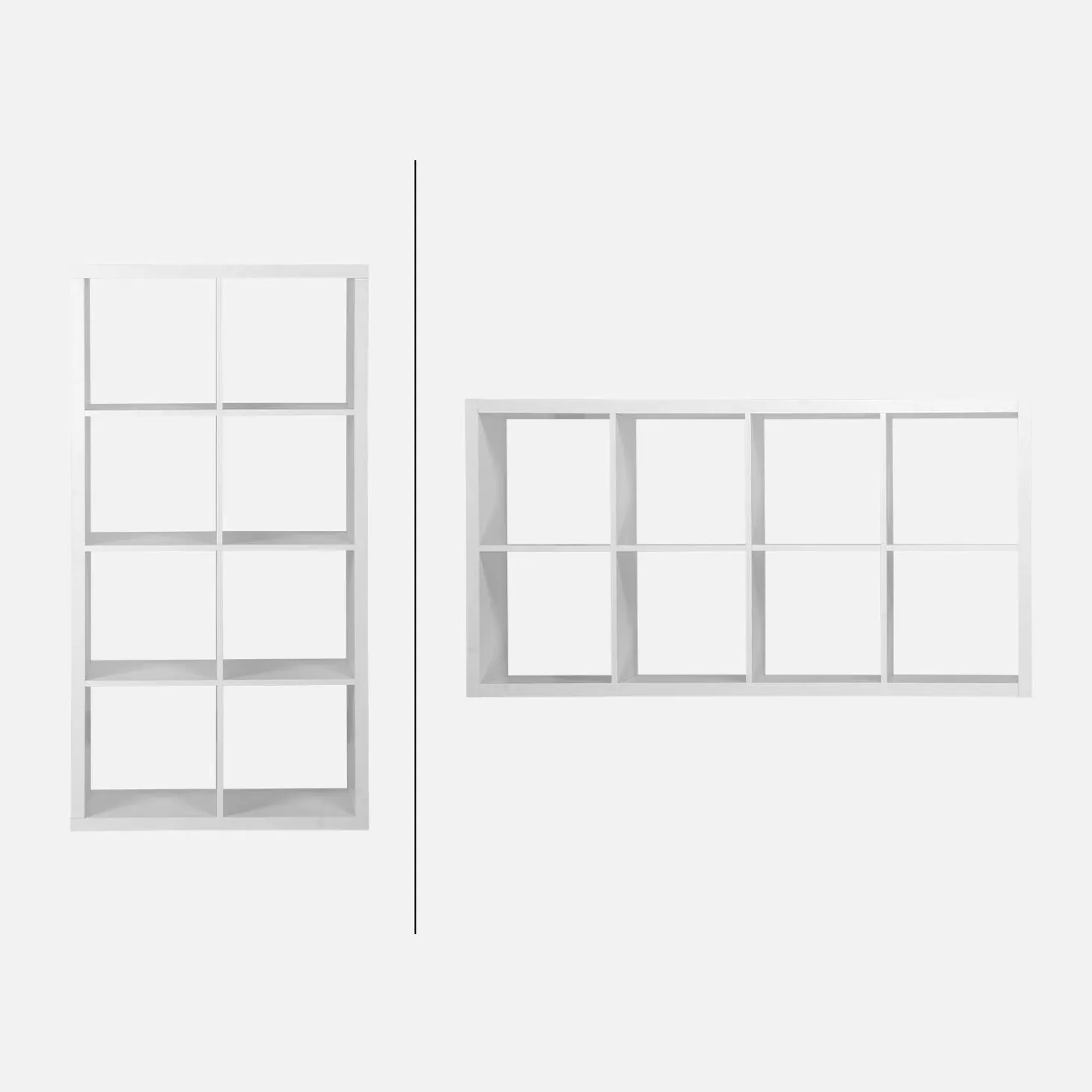 Bücherregal Holzoptik 4 Ebenen 8 Stauräume