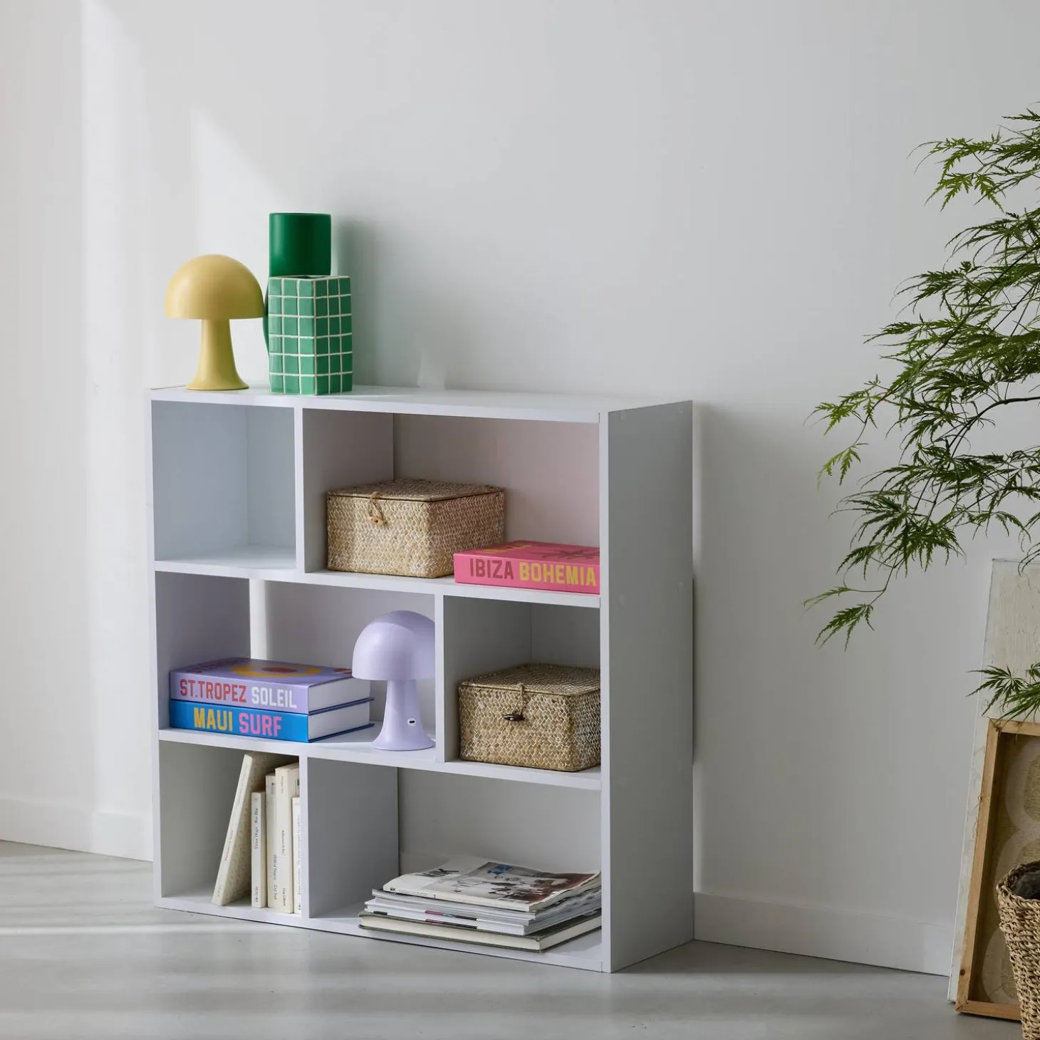 Bücherregal 3 Regale 6 Fächer