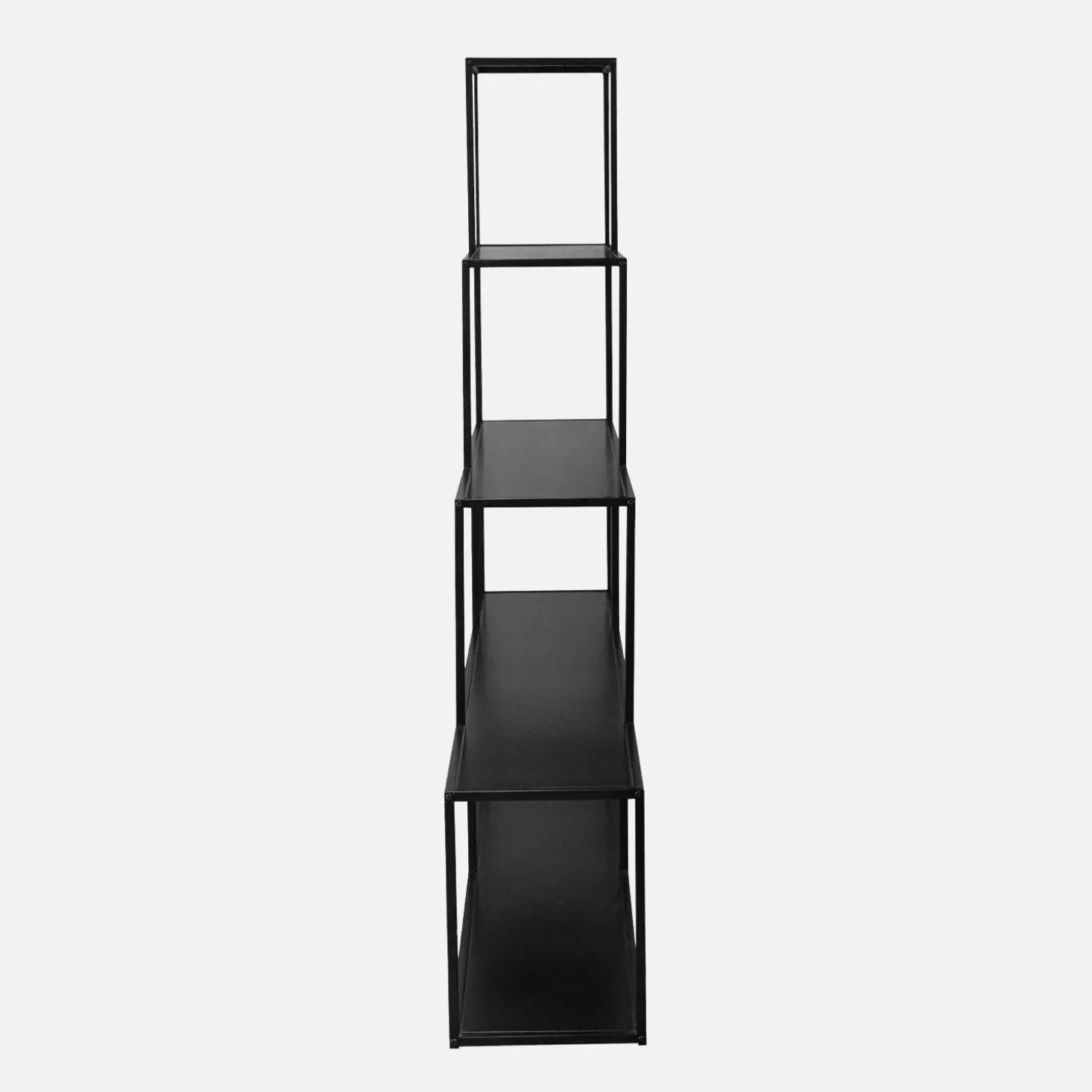 Bücherregal Treppe aus Metall schwarz 4 Ebenen