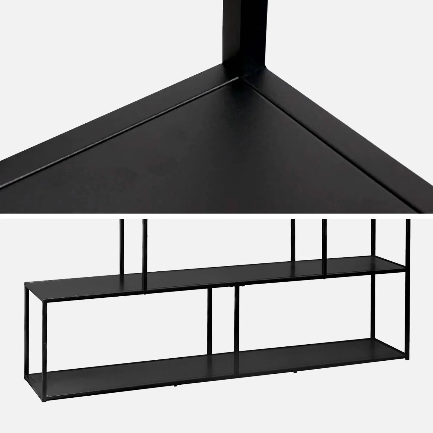 Bücherregal Treppe aus Metall schwarz 4 Ebenen
