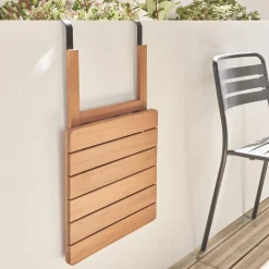 Beistelltisch aus Holz für den Balkon, quadratisch, klappbar