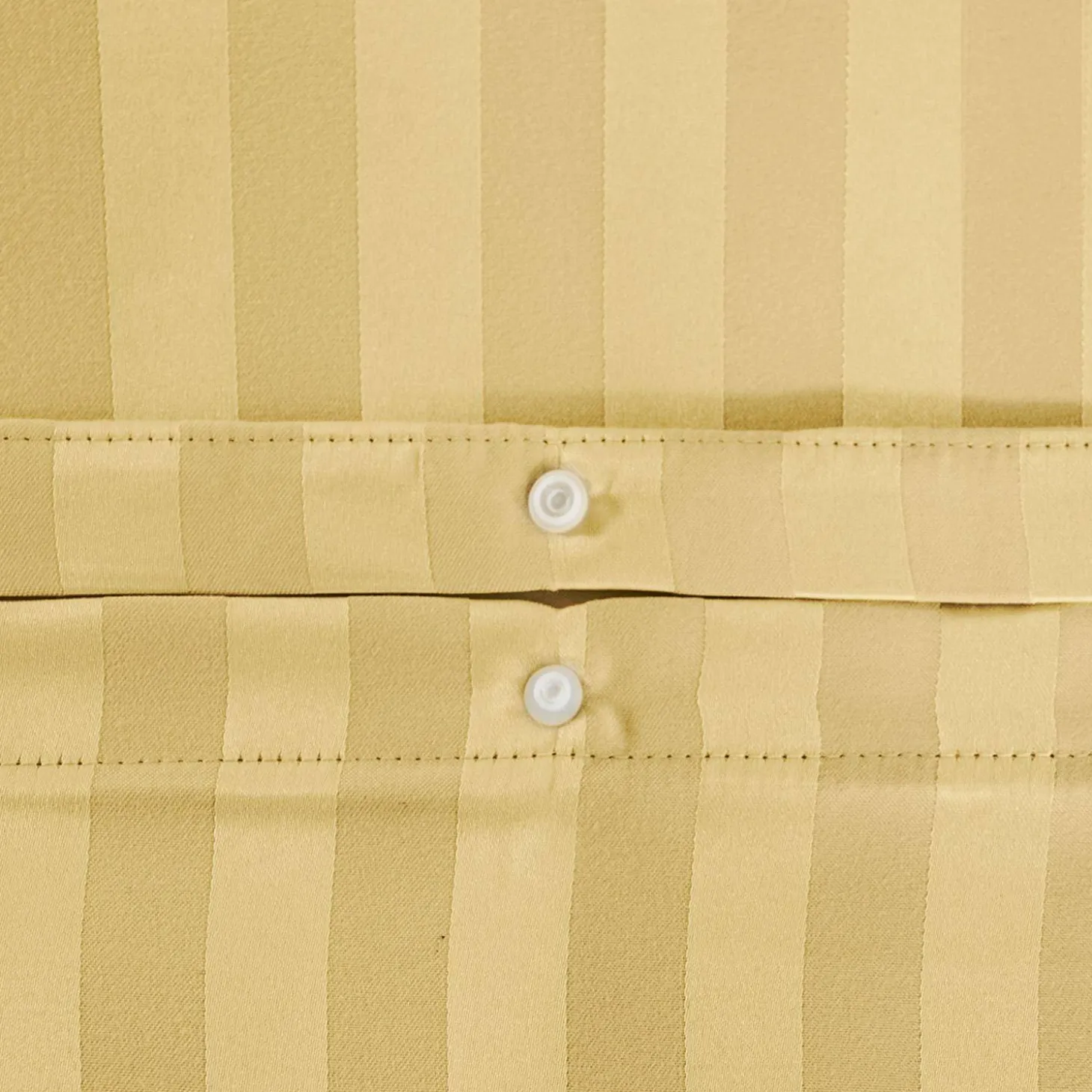 Bettwäsche-Set aus Polyester mit Satin-Effekt, feine Streifen, 2 Plätze, gelb