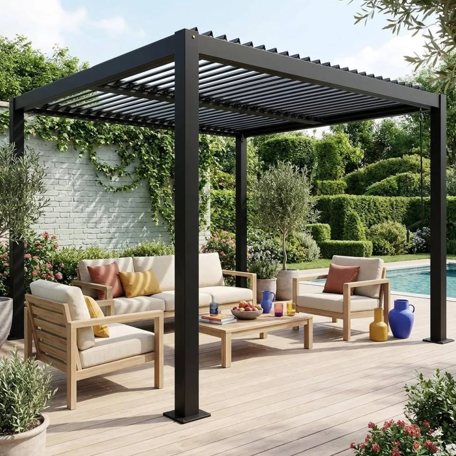 Bioklimatische Pergola mit Lamellendach Palace 3x3m