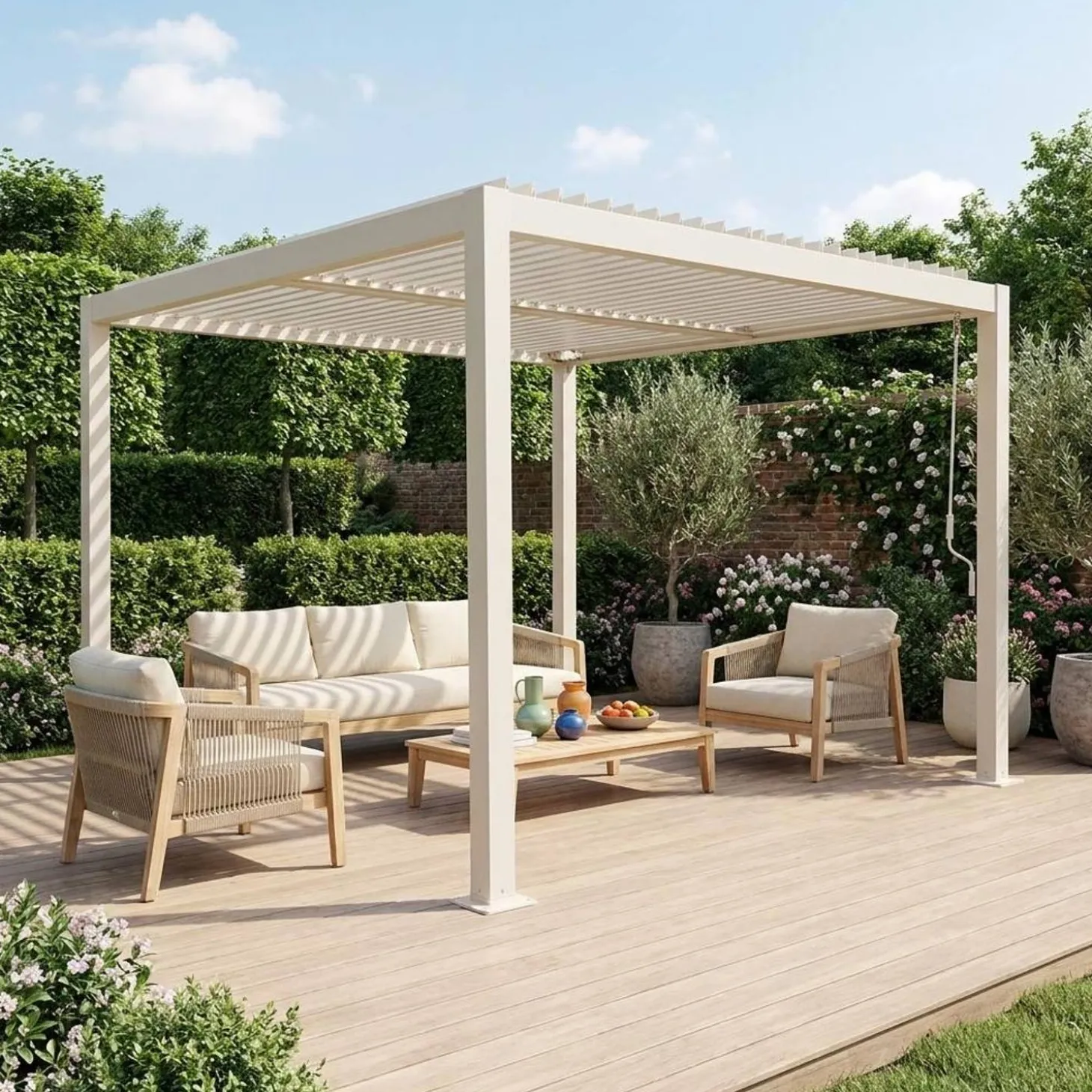Bioklimatische Pergola mit Lamellendach Palace 3x3m