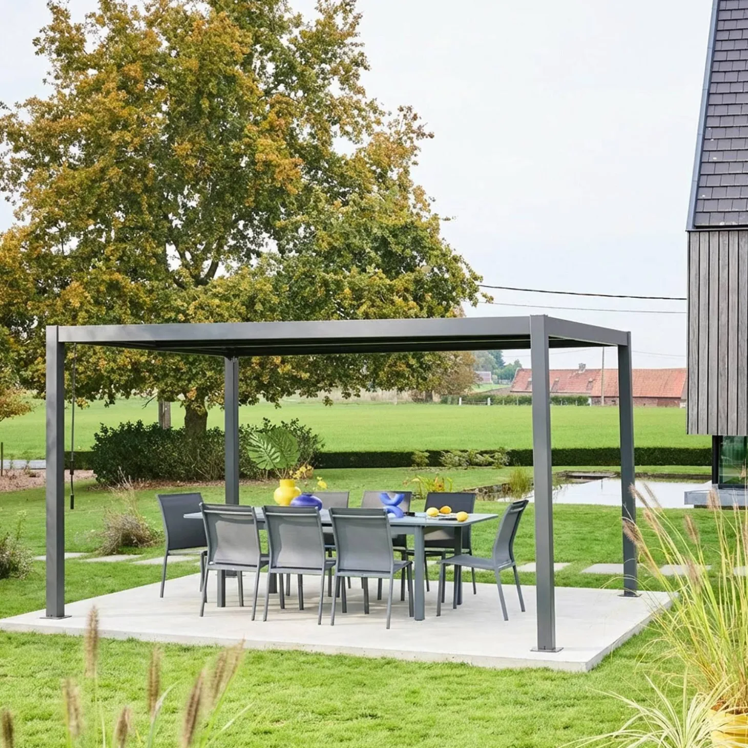 Bioklimatische Pergola mit Lamellendach Palace 3x4m