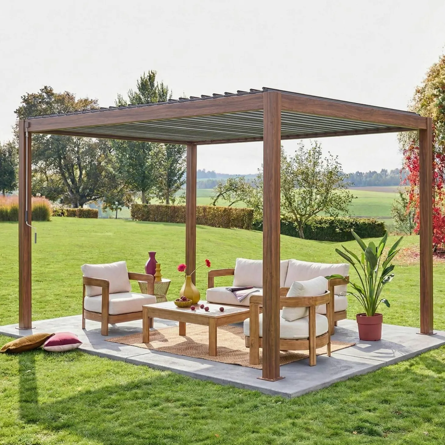 Bioklimatische Pergola mit Lamellendach Triomphe 3x4m