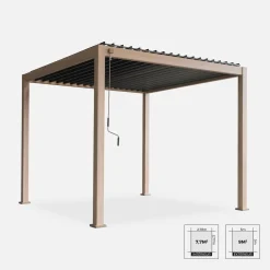 Bioklimatische Pergola mit Lamellendach Triomphe 3x3m V2