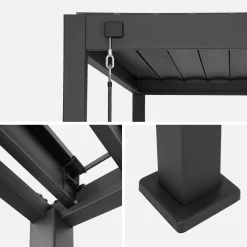 Bioklimatische Pergola mit Lamellendach Triomphe 3x3m V2