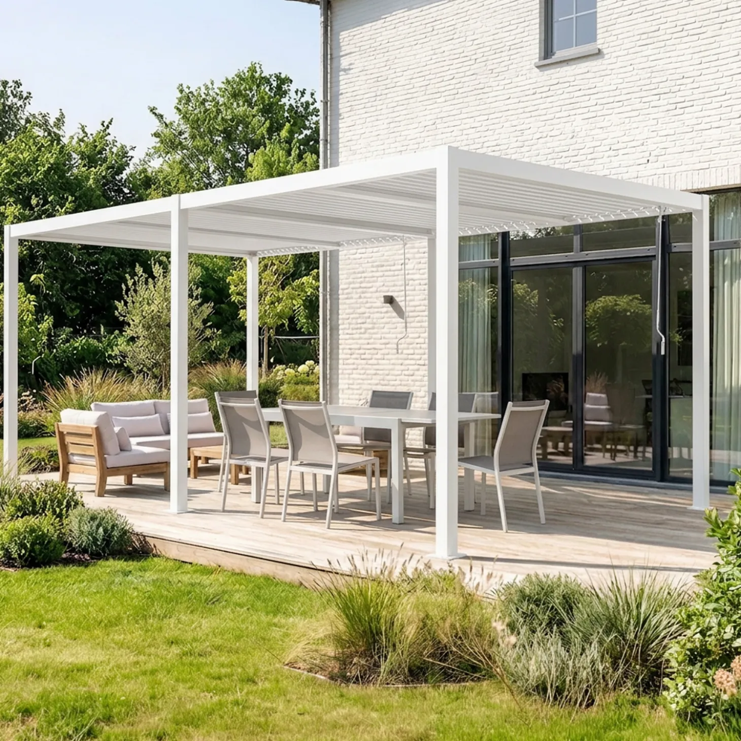 Bioklimatische Pergola Palace mit Lamellendach 3x6m