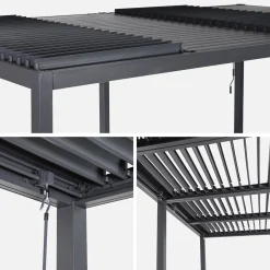 Bioklimatische Pergola Palace mit Lamellendach 3x6m