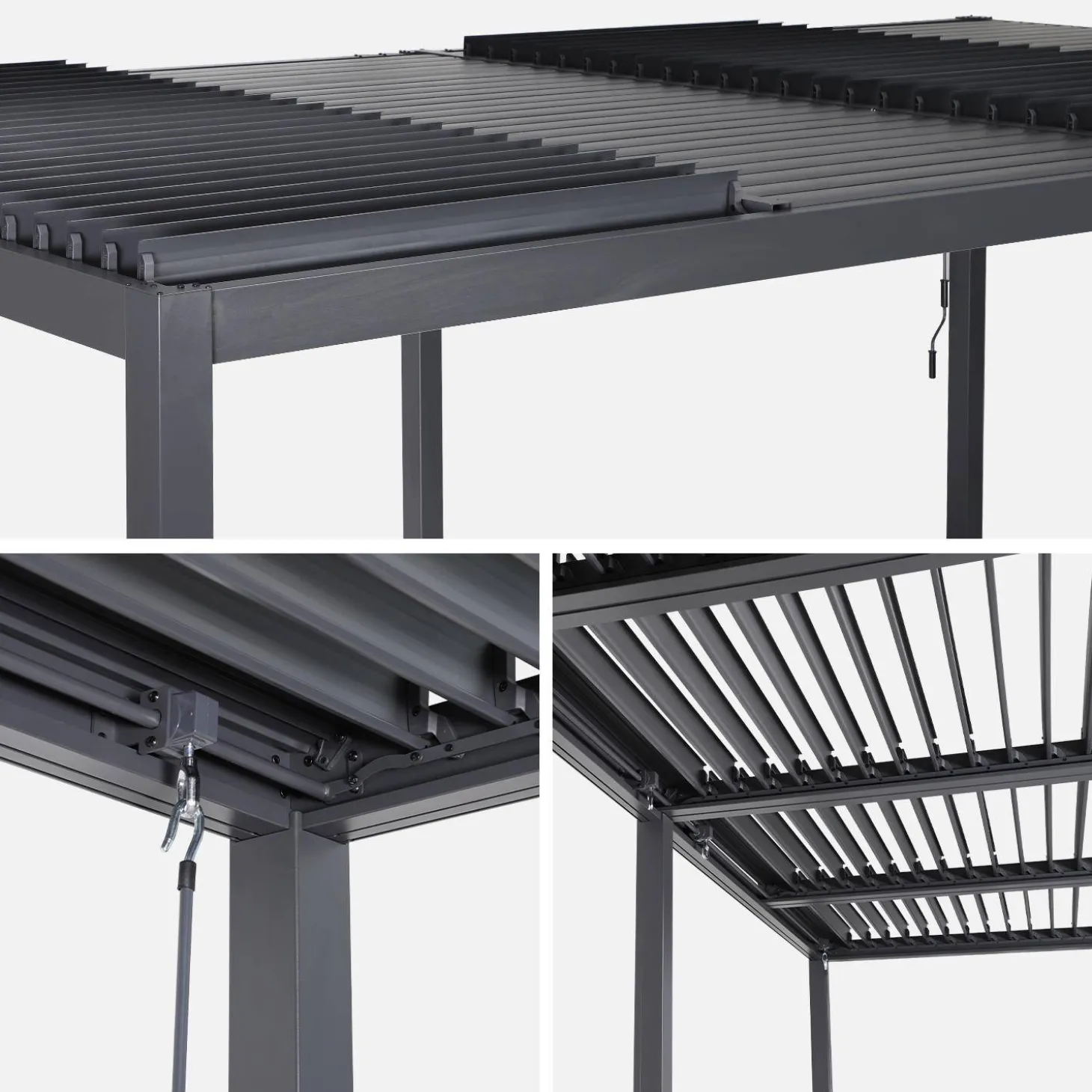 Bioklimatische Pergola Palace mit Lamellendach 3x6m